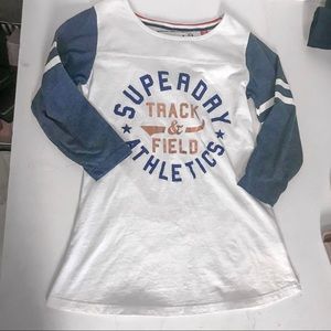 2x Woman‘s Superdry Shirt‘s Size S Red/Blue